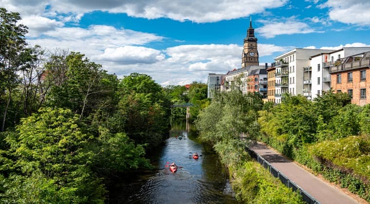 Blick auf den Karl-Heine-Kanal