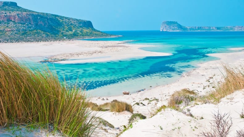 Blick auf die atemberaubende Lagune von Balos, Kreta.