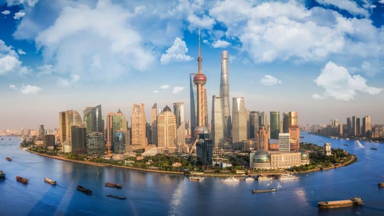 Skyline von der Metropole Shanghai in China