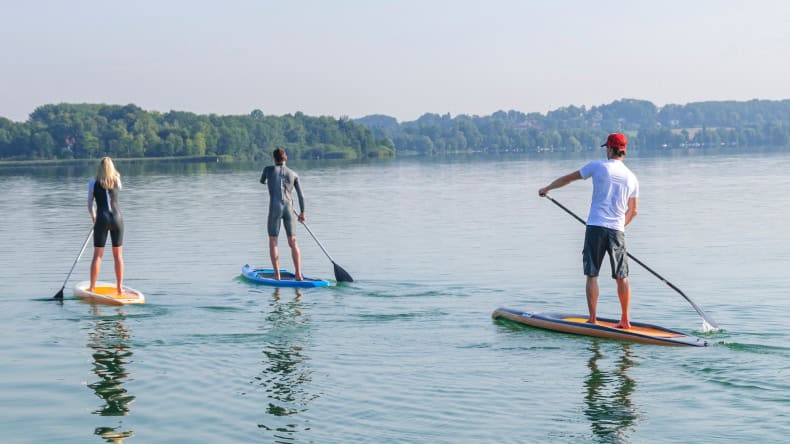 SUP-Board auf dem See