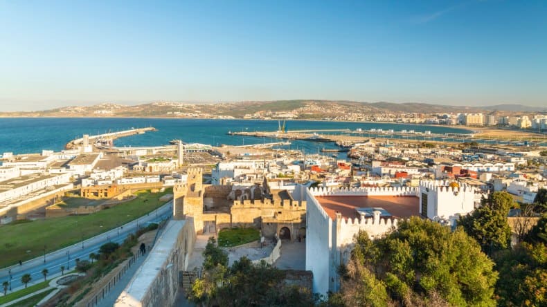 Kasbah-District und Hafen in Tanger, Marokko