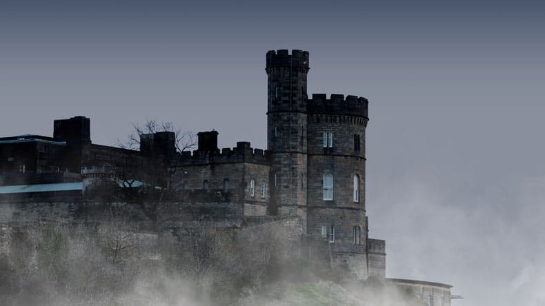 Blick auf Old Castle Edinburgh