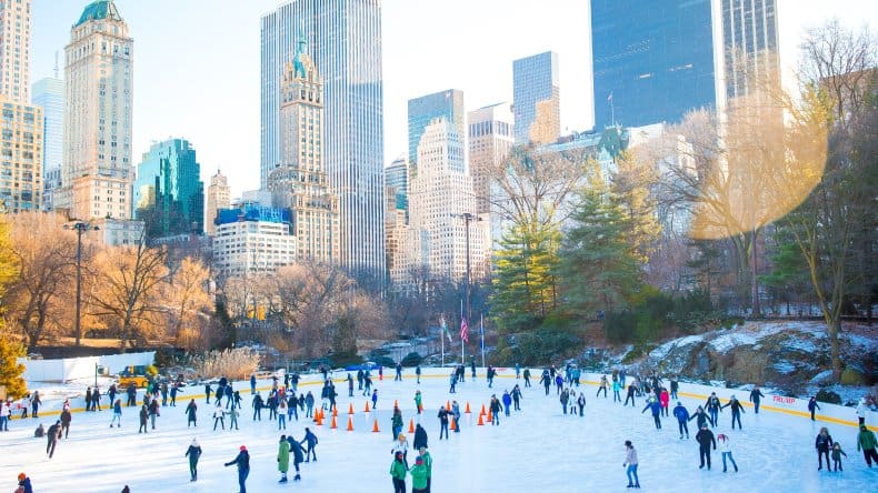 Central Park, Eisbahn, New York, Amerika