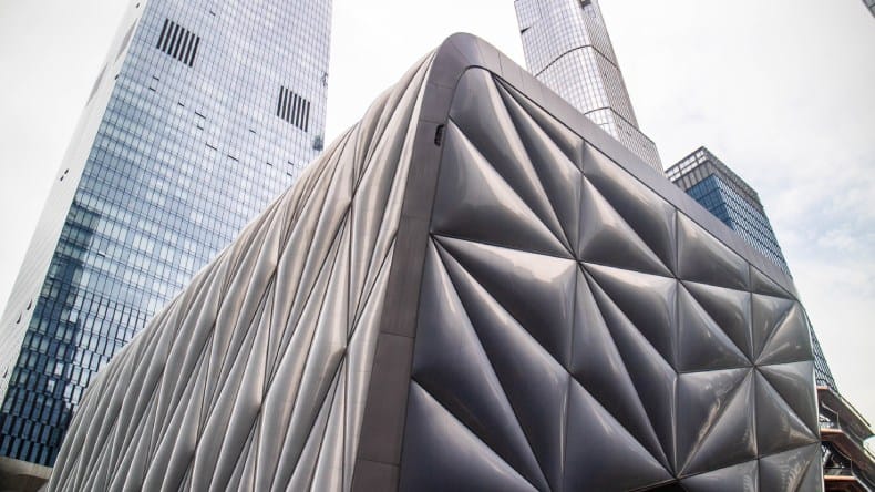 The Shed in NYC: Ein modernes Kulturzentrum für Kunst, Musik und Performance – direkt im Herzen von Hudson Yards.